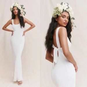 Reformation Barletta Dress in ivory